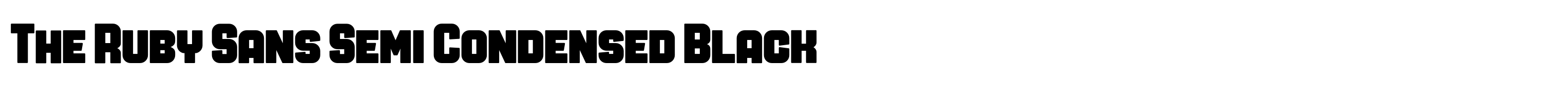 The Ruby Sans Semi Condensed Black